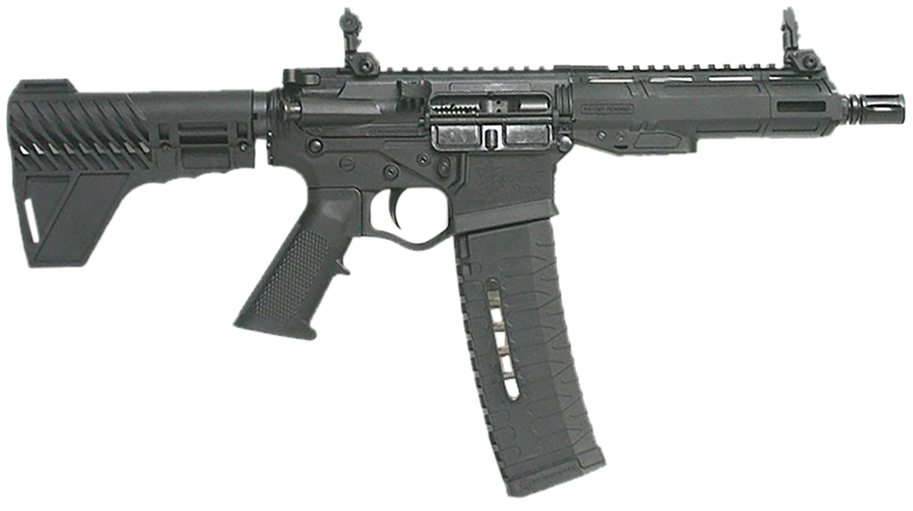 AR15 Pistol 5.56×45/223, 7.5″ Barrel, Black, Pro 2A Blade Brace, M-Lok, 60rd